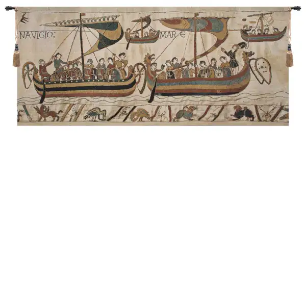 Bayeux Navigio Belgian Tapestry Wall Hanging