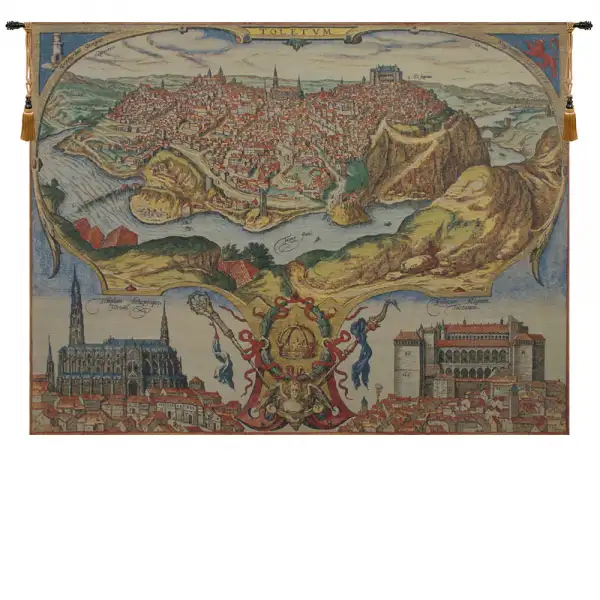 Toledo Belgian Tapestry Wall Hanging - 70 in. x 52 in. Cotton/Viscose/Polyester by Charlotte Home Furnishings