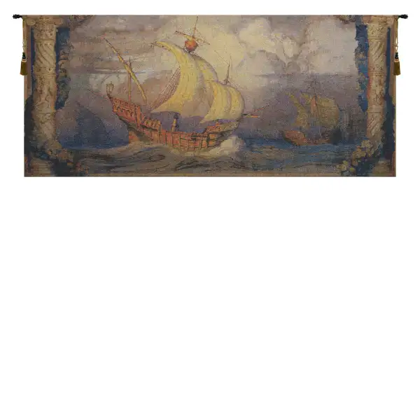 Caravelle Belgian Tapestry Wall Hanging - 58 in. x 25 in. Cotton/Viscose/Polyester by Charlotte Home Furnishings