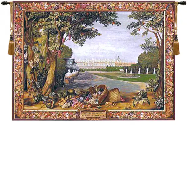 Versailles Promenade French Wall Tapestry - 58 in. x 43 in. Cotton by Charles le Brun.