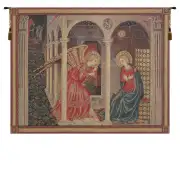 Annunciation with gold lurex Italian Wall Tapestry