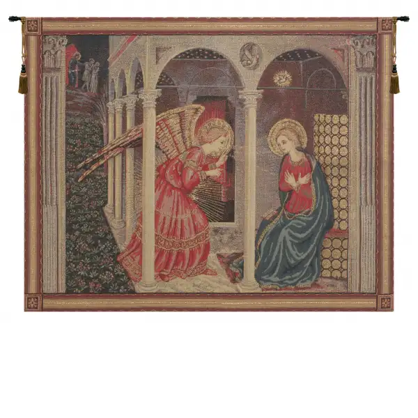 Annunciation with gold lurex Italian Wall Tapestry