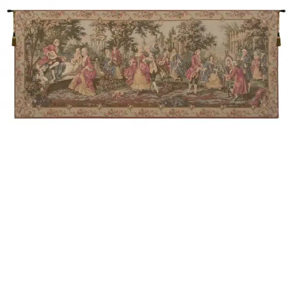 Society In The Park Belgian Tapestry Wall Hanging - 67 in. x 27 in. Cotton by Francois Boucher