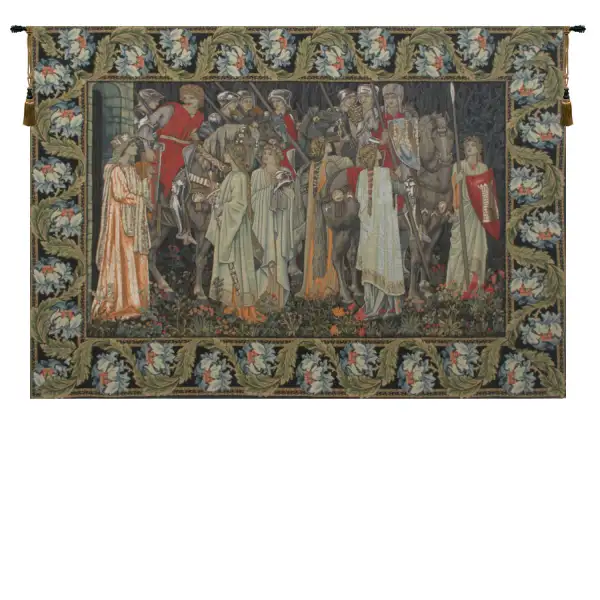 The Holy Grail Belgian Tapestry Wall Hanging - 52 in. x 37 in. Cotton/Viscose/Polyester by William Morris