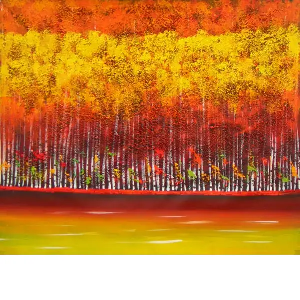 Autumn Birch Canvas Oil Painting