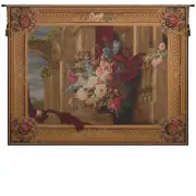 Bouquet Et Architecture Horizontal French Wall Tapestry - 58 in. x 44 in. Wool/cotton/others by Charlotte Home Furnishings