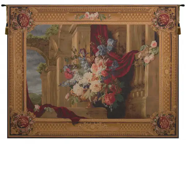 Bouquet Et Architecture Horizontal French Tapestry