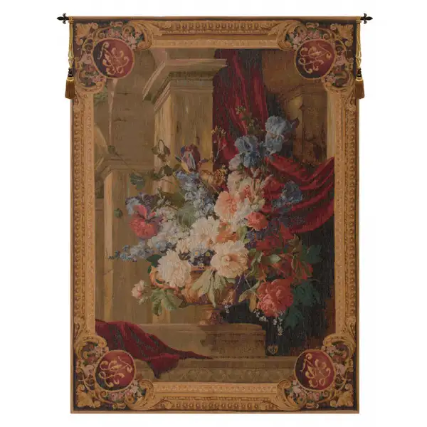 Bouquet Et Architecture Vertical French Tapestry