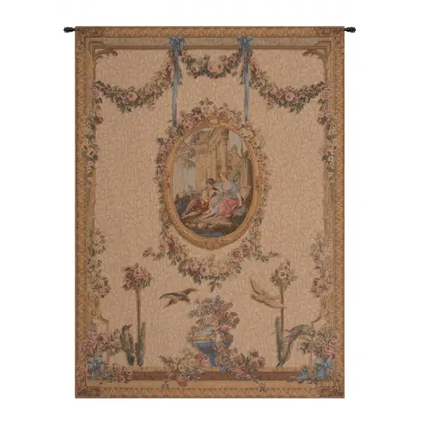 Serenade Creme French Wall Tapestry - 44 in. x 58 in. Wool/cotton/others by Francois Boucher