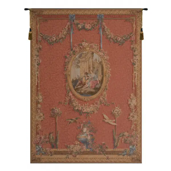 Medallion Serenade Rouge French Wall Tapestry