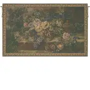 Bouquet with Grapes Green Italian Wall Tapestry