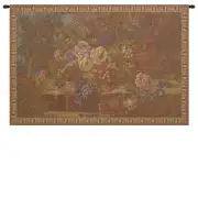 Bouquet with Grapes Red Italian Wall Tapestry