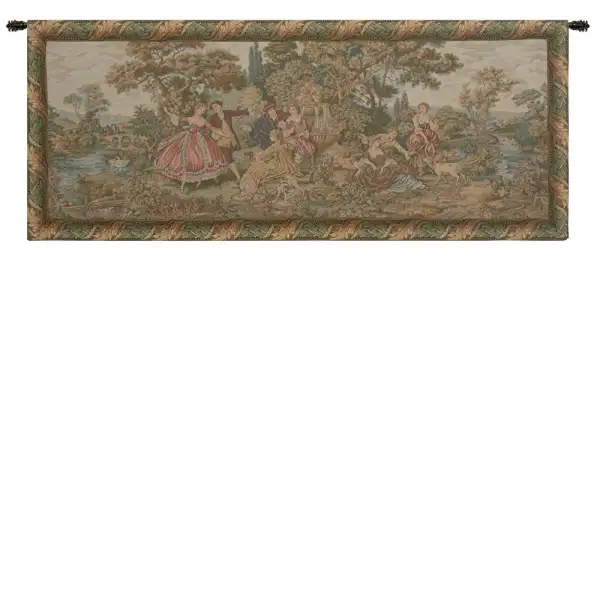 Scenes Galantes Italian Tapestry - 56 in. x 23 in. Cotton/Viscose/Polyester by Francois Boucher