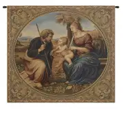 Sacred Family With Palm Italian Tapestry