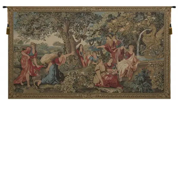 Eurydice European Tapestry - 90 in. x 51 in. Cotton/Viscose/Polyester by Charlotte Home Furnishings