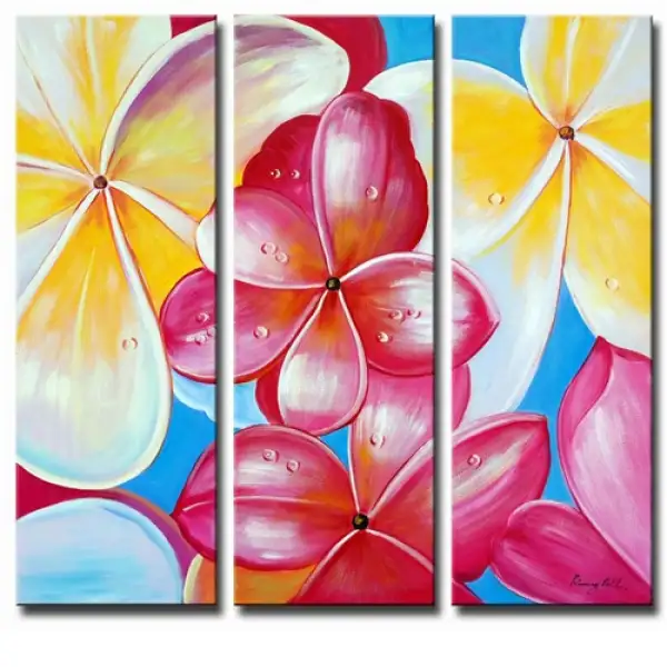 Plumeria Flowers Canvas Art