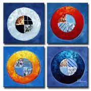 Circles and Squares Canvas Art