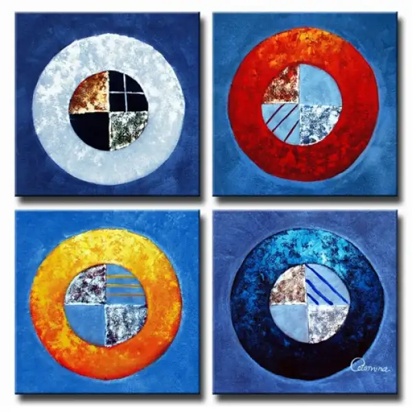 Circles and Squares Canvas Art