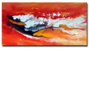 Red Meeds Orange Canvas Wall Art