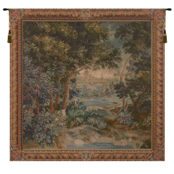 Verdure Cascade French Wall Tapestry - 58 in. x 58 in. Wool/cotton/others by Charlotte Home Furnishings