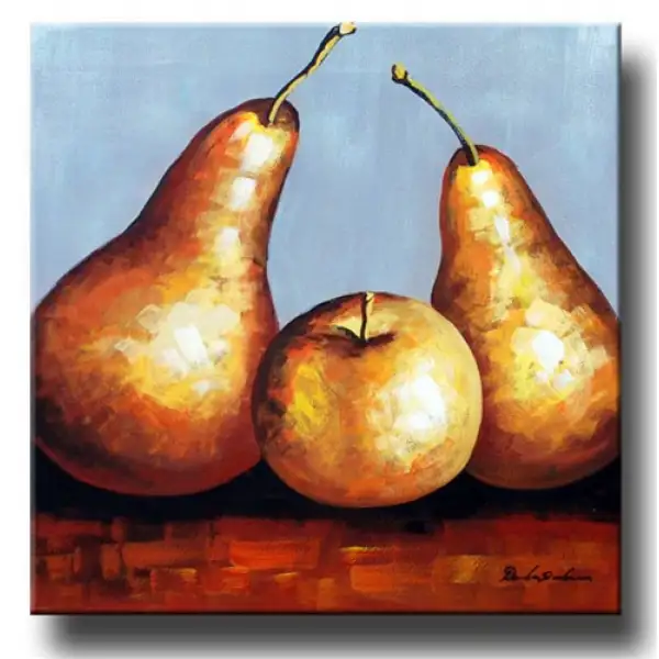 Golden Pears Canvas Wall Art