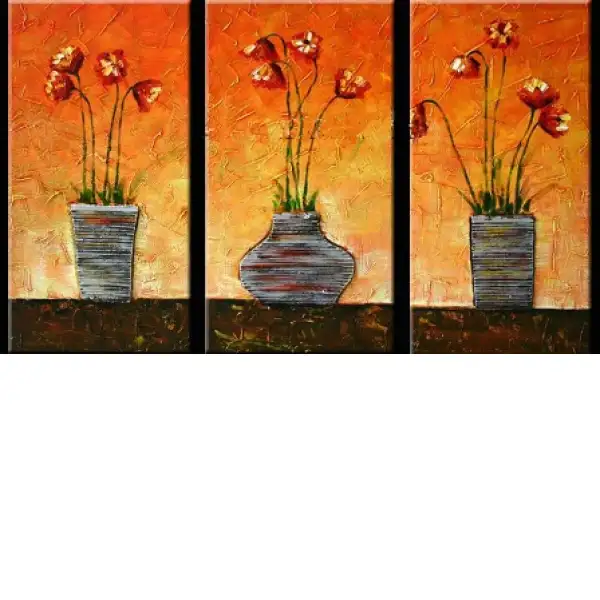 Potted Poppies Canvas Art