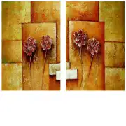 Pyramidal Flowers Canvas Wall Art