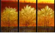 Golden Boughs Canvas Wall Art