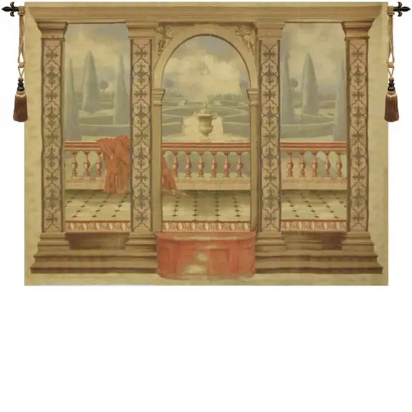 Archway Urn Belgian Tapestry - 72 in. x 54 in. SoftCottonChenille by Charlotte Home Furnishings