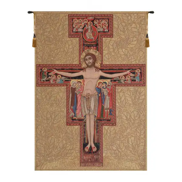 Crucifix of St. Damian Italian Tapestry Wall Hanging