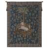 Licorne Captive Blue French Tapestry - Medieval Unicorn Woven Wall Art Decor New