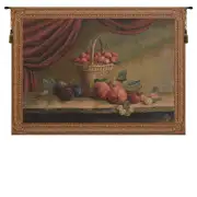 Basket of Strawberries  French Tapestry Wall Hanging