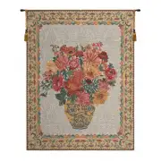 Chinoiseries I Belgian Tapestry Wall Hanging - 50 in. x 66 in. Wool/cotton/others by Anne Merlier