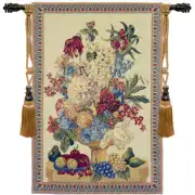 Bouquet With Grapes Vertical European Tapestry