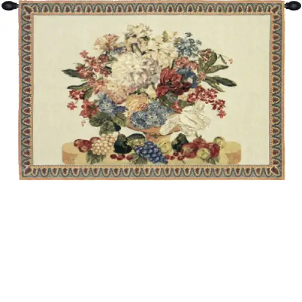 Bouquet With Grapes - Horizontal European Tapestry