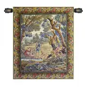 Hunters Resting Vertical Italian Tapestry - 23 in. x 25 in. Cotton/Viscose/Polyester by Charlotte Home Furnishings