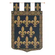 Fleur De Lys With Loops Belgian Tapestry Wall Hanging