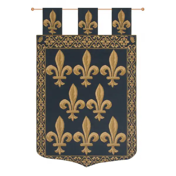 Fleur De Lys With Loops Belgian Tapestry Wall Hanging