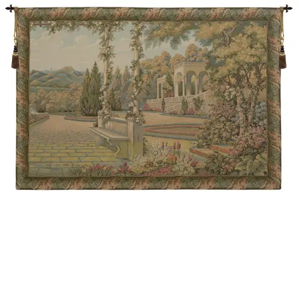 Lake Como Terrace Italian Wall Tapestry