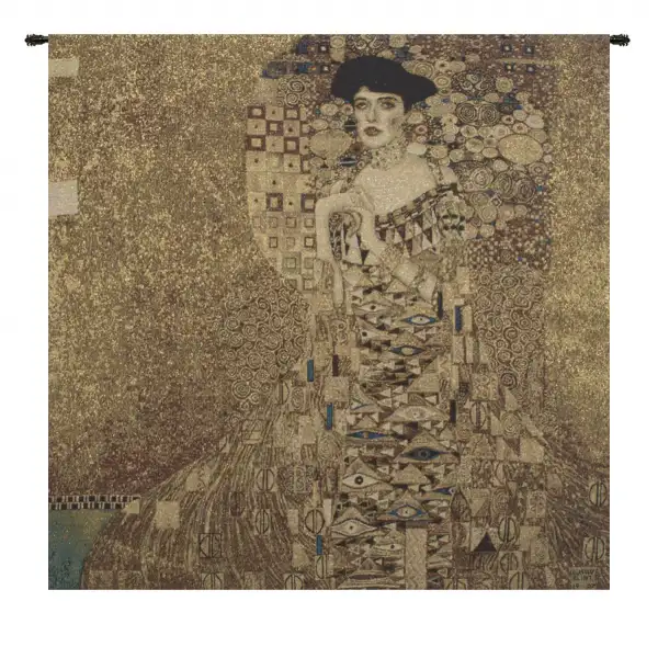 Portrait of Adele Bloch Bauer by Klimt Belgian Tapestry Wall Hanging