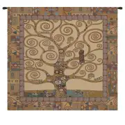 Tree of Life by Gustav Klimt Italian Tapestry Wall Hanging