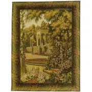 Temple In Lake Como Gardens Italian Wall Tapestry - 30 in. x 34 in. Cotton/Viscose/Polyester by Charlotte Home Furnishings