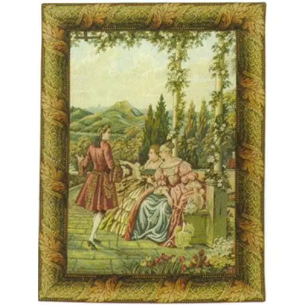 Lake Como Terrace Elegance Italian Wall Tapestry