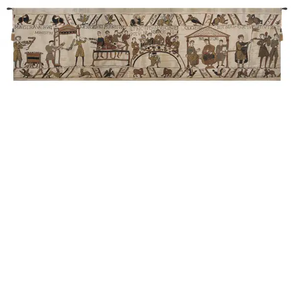 Bayeux Banquet Belgian Tapestry Wall Hanging - 67 in. x 17 in. Cotton by Charlotte Home Furnishings