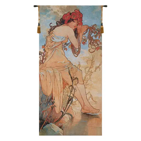 Summer Mucha Belgian Wall Tapestry