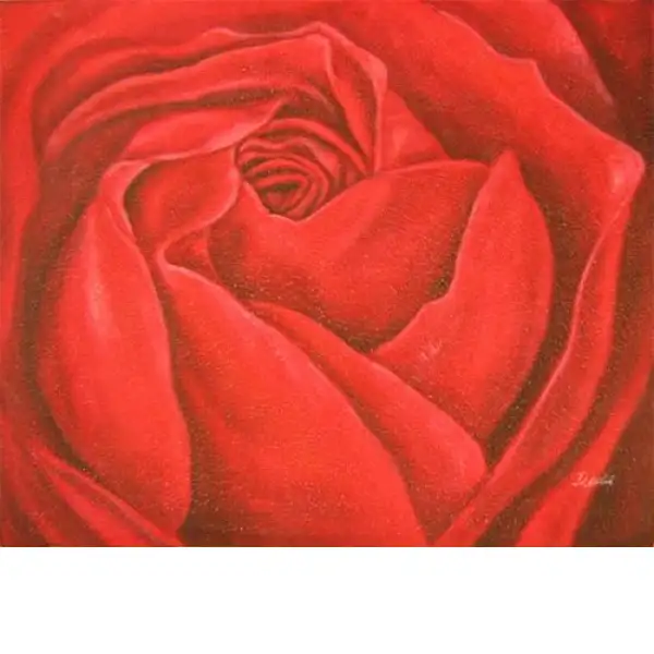 Red Rose Canvas Oil Painting