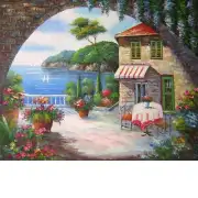 Seaside Cafe Canvas Wall Art