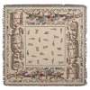 Bayeux Belgian Woven Tapestry Throw Blanket 58x58 Bird Boat Medieval Throw