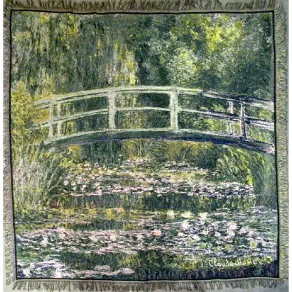 Monet's Bridge At Lake Giverny European Throw