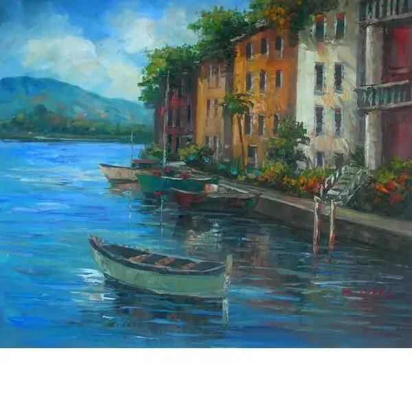 Watercrafts of Venice Canvas Wall Art